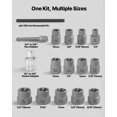 thumbnail image 2 of VEVOR Bolt Extractor Kit, 16 Pieces Impact Bolt & Nut Remover Set with Adapters and Pin Punch, Solid Storage Case, Cr-Mo Steel for Removing Damaged, Rusted, Stripped, Rounded Bolts, Nuts and Screws, 2 of 9