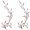 White and Pink, variant on 2 Pcs Oversized Plum Blossom Embroidery Patches, 14 x 7.4 Inch Embroidered Plum Blossom Flower Patch, Iron On Floral Applique for Denim Hats DIY Clothing Repair