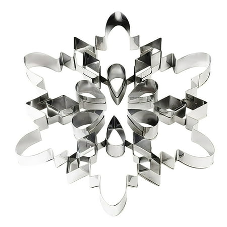 

Hanyhaptlarge Snowflake Cookie Cutter 7.5 Inch –Tin Plated Steel Cookie Cutters Large Snowflake Cookie (Silver)