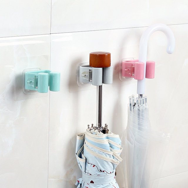 Colgador de pared universal Organizador autoadhesivo Soporte para fregona Escoba para herramientas de cocina ZefeiWu 9024735244417