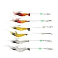 thumbnail image 4 of 6PCS Luminous Fake Wood Shrimp Soft Silicone Lures Artificial Baits with Bead Swivels Hook, 4 of 14