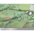 thumbnail image 2 of Soimoi Poly Georgette Fabric Leaves & Palm Fruits Print Sewing Fabric Yard 52 Inch Wide, 2 of 3