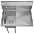 thumbnail image 2 of Pemberly Row Silver 12x16x10 Right NSF Stainless Steel Kitchen Prep/Utility Sink, 2 of 7