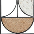 thumbnail image 4 of DecMode Brown Metal Carved Designs Geometric Wall Decor (2 Count), 4 of 8