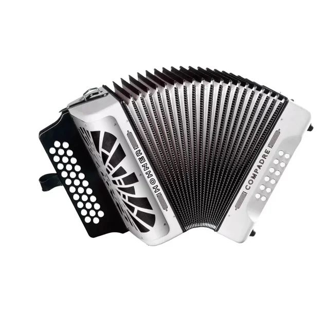 Acordeón Hohner Compadre Fa Blanco Con Funda A48431