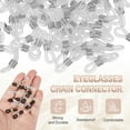 thumbnail image 4 of Eyeglass Chain End, 120 Pcs Eyeglass Chain Connector with Medium Box for Eyeglass Holder, White/Silver, 4 of 7