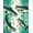 Teal Green Gold, Pattern 1, variant on Design&I 2'x3' Washable Accent Rug Pet Friendly & Non-Slip Built-In Grip Fishing Bass Motif Border Lake Wildlife Lure Trophy Hunting Angler for Kitchen, Station