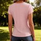 thumbnail image 5 of TaTaai Women's Summer Base Layer Top Short Sleeve V-Neck Mesh Fabric Ribbed Knit Casual Slim Fit Multi-Color T-Shirt Gift, 5 of 7