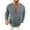 Gray, variant on Fesfesfes Blouse Shirt for Men New Casual Cotton And Linen Solid Color Double Wrinkled Long-sleeved Shirt Loose Casual Comfortable Shirt Blouse Tops Under $10