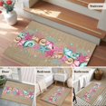 thumbnail image 5 of 2x3 Ft Entryway Area Rug, Pink Starfish Abstract Kitchen Rug Runner Washable Floor Mat, Ocean Conch Coastal Coral Non Slip Indoor Door Mat Throw Carpet for Bathroom Living Room Bedroom, 5 of 8