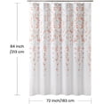 thumbnail image 6 of Fabric Floral Shower Curtain, Orange and Gray Weeping Flower Shower Curtains for Bathroom, Modern White Bathroom Curtains, 72" W x 72" H, 6 of 6
