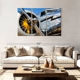 thumbnail image 2 of Elephant Stock Historical Airplane Propeller Wall Art - Horizontal Multi Panel Canvas - 3 Pieceliving Room Wall Decor - Photography Military Multi Panel - Black And Silver Decor - 74" x 48", 2 of 4