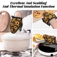 thumbnail image 7 of Pofeuu Brown Blue Plaid Sunflower Print Thickened Mini Silicone Oven Mitts Heat Resistant, Rubber Oven Mitt Gloves, Finger Pinch Grips, Pot Holder, Silicone Potholder, 7 of 7