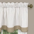 thumbnail image 3 of Simple Elegance by Ben&Jonah Laurel Window Curtain Tier Pair and Valance Set - 58"W x 24"L - Taupe, 3 of 3