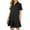 Black, variant on Ruffle Hem Short Sleeve Dress For Women Casual Summer Flowy Midi Dress With Vintage Style plus Size Lace Dress Long Vintage Puff Sleeve Dress Womens Dresses Formal Occasion V Neck Chiffon Women's Maxi