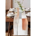 thumbnail image 4 of Ldtrchee Orange Grey Oil Painting Table Runner 72 Inches, Ombre Watercolor Modern Art Bed Runner Dresser Scarves Tabletop for Indoor Outdoor Parties/Ceremony/Banquet, 14" x 72", 4 of 8