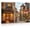 Frame-style, variant on Charming European Street Canvas Wall Art Picturesque Bakery Flower Shop Wall Decor for Kitchen Living Room Bedroom Home Decorations