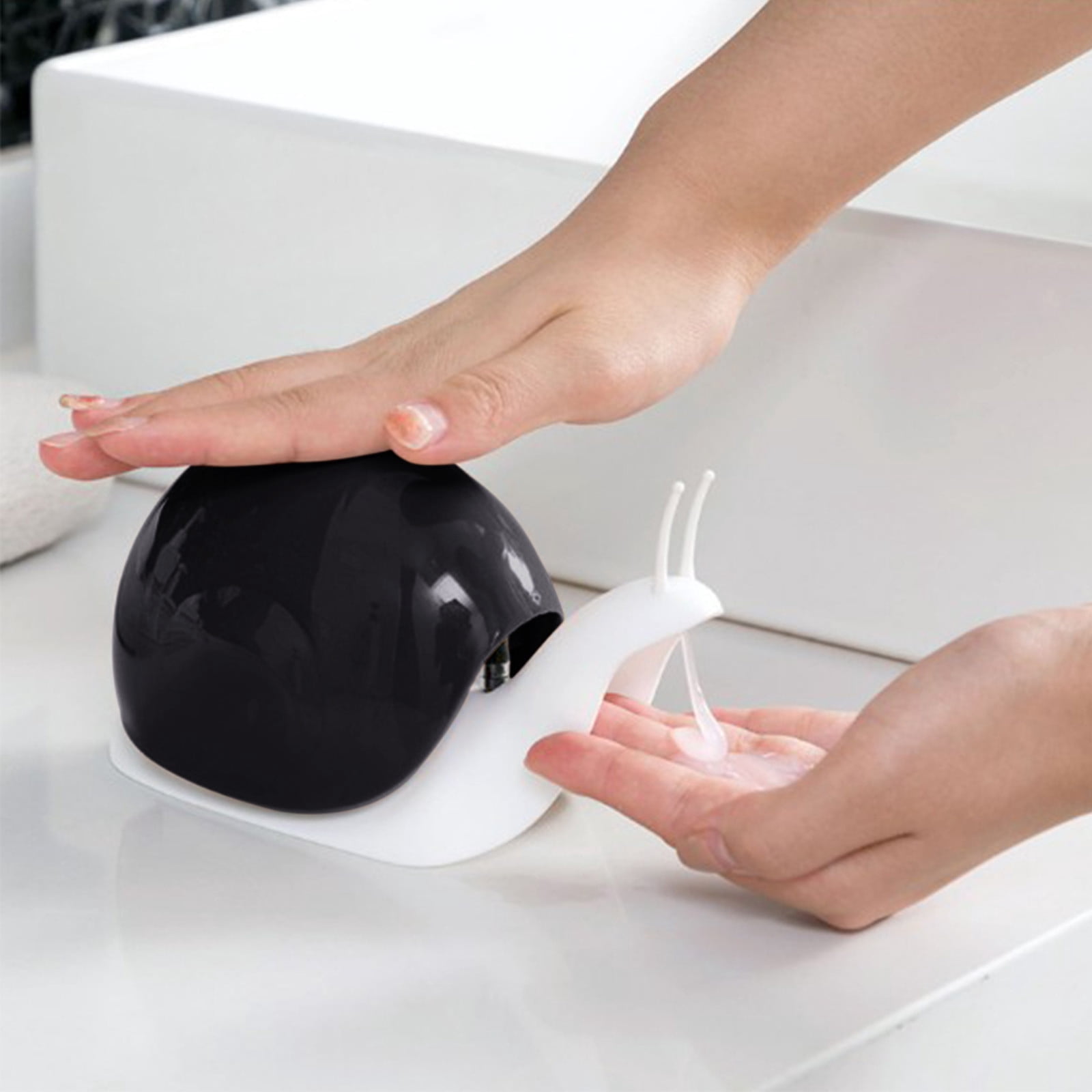 TaTaai 2Pcs Cute Snail Soap Dispenser - Hand Soap Pump for Bathroom & Kitchen, Lotion, Shampoo, Shower Gel Dispenser, Durable & Leak-Proof Design, Bathroom Accessories