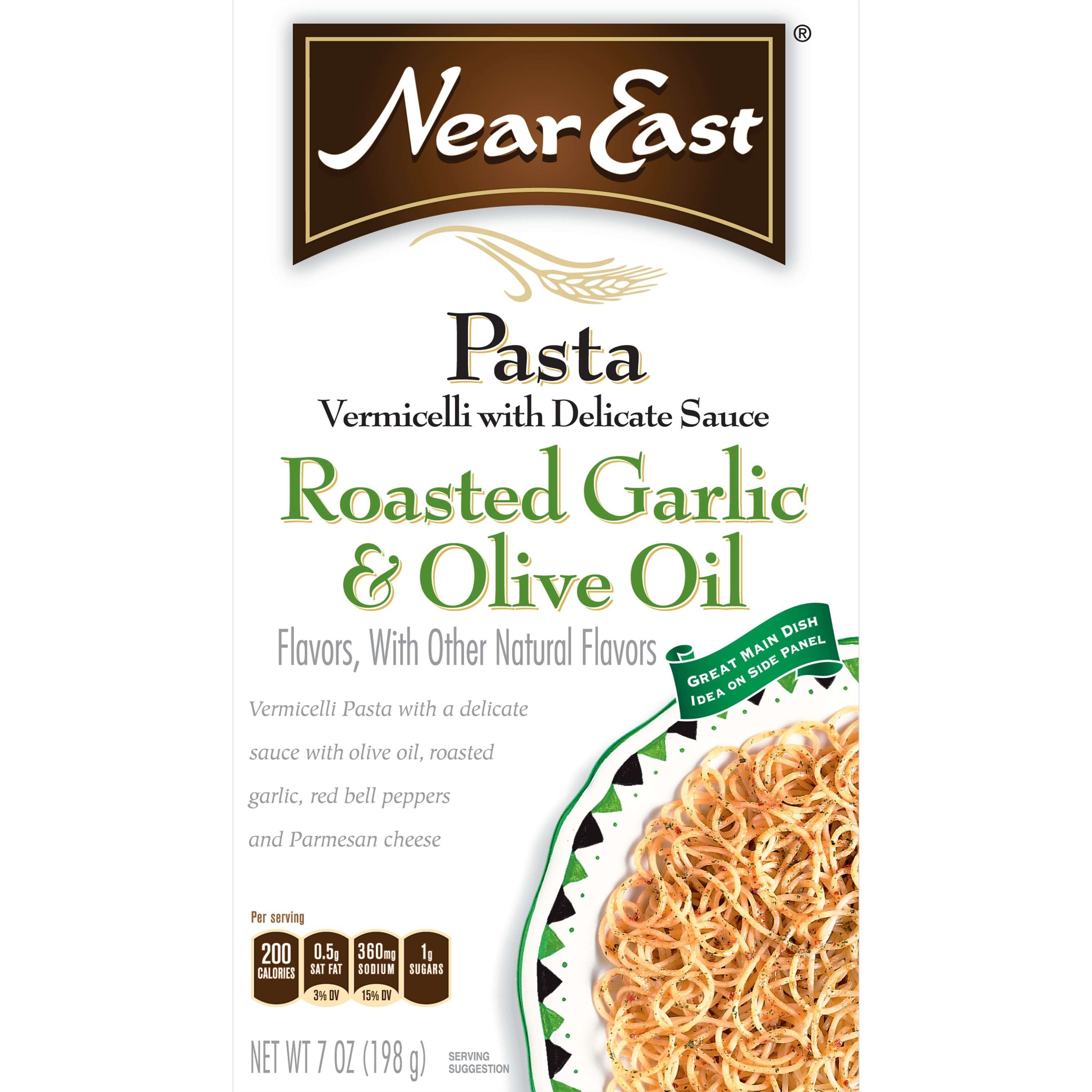 Near East Pasta Roasted Garlic & Olive Oil 7 Ounce Paper Box - Walmart 