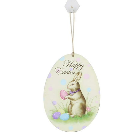 

Christmas Clearance! SuoKom Easter Decoration Wooden Rabbit Easter Wreath Pendant Wall Hanging Door Hanging