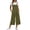 Army Green #1, variant on Capri Jumpsuits for Women Dressy Wide Leg Bib Overalls Lightweight Cotton Linen Boho One Piece Summer Rompers Black L