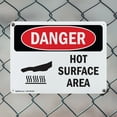 thumbnail image 5 of (2 Pack) Hot Surfaces In This Area OSHA Danger Sign 10 Inch X 7 Inch Plastic Sign, Weather Resistant, UV Protected for Workplace, Business, and Construction Site, Made in the USA, 5 of 8