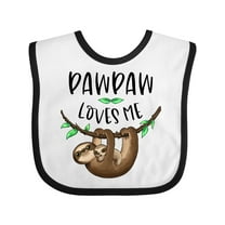 Inktastic Pawpaw Loves Me Cute Sloth and Baby Boys or Girls Baby Bib