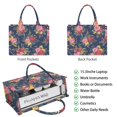 thumbnail image 2 of Large Capacity Tote Bag,Pioneer Flower Floral Print Pattern Handbag Fashion Luxury Tote Bag,15.7"x13"x 5.1" Inches,Laptop Compatible, 2 of 6