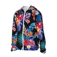 thumbnail image 2 of Daiia Tropical Palm Leaves UPF 50+ Sun Protection Hoodie Jacket Lightweight Long Sleeve Sun Shirt for Women Men with Pocket Hiking Outdoor-3X-Large, 2 of 9