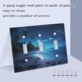 thumbnail image 4 of Dailycode Light Switch Plate Covers 2 Gang Wall Plate Plastics Outlet Covers for Kitchen Home Office Decor Beach in Night, 4 of 8
