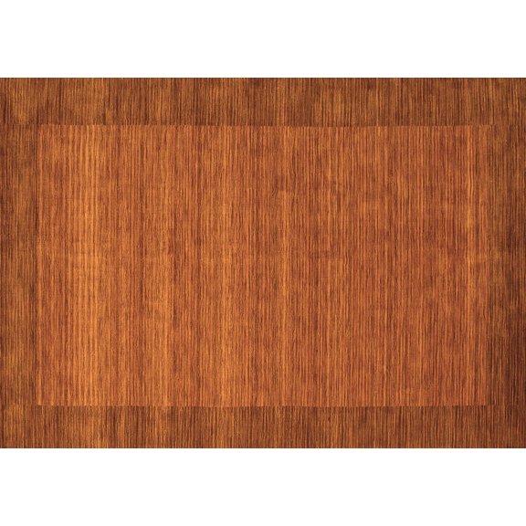 Ahgly Company Indoor Rectangle Abstract Orange Contemporary Area Rugs, 8' x 12'