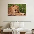 thumbnail image 2 of Elephant Stock Motherly Lioness Wall Art - Horizontal Canvas Wall Art - Living Room Wall Decor - Animal Canvas - Beige And Brown Decor - 39" x 26", 2 of 8
