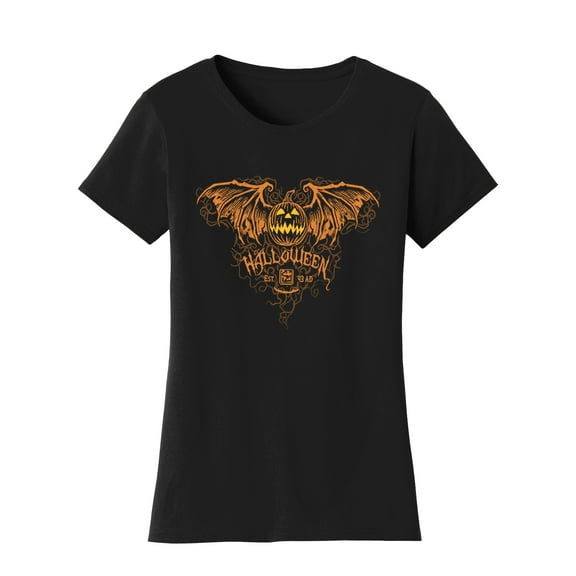 Gravity Trading Womens Halloween Shirt - Establised 43 AD Graphic Tee, Black X-Large