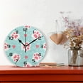 thumbnail image 2 of SKYSONIC Cute Cat Paw Wall Clock 10 Inch Silent Non Ticking Round Clock Oil Painting Clock Easy to Read Clock for Living Room Bedroom Bathroom Home Decor, 2 of 7