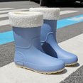 thumbnail image 7 of Taylonsss Women's Removable Lined Waterproof Mid-Calf Rain Boots with Deep-Grooved Sole for Fall and Winter Comfortable Height-Increasing Heeled Rain Shoes, 7 of 7