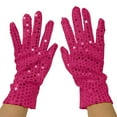 thumbnail image 2 of Sequin Glove Bling Performance Glove for 80s 90s Dress Up and Rave Party Events Size:One Size, 2 of 3