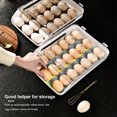 thumbnail image 1 of Batería de Cocina Soporte para huevos para refrigeradorbandeja para 21 huevosdispensador de huevos (gris) Likrtyny Libre de BPA, 1 of 9