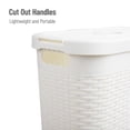 thumbnail image 4 of Cesta para ropa Mind Reader, 40 L, delgada, con tapa de plástico, color blanco, 4 of 7