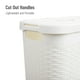 thumbnail image 4 of Cesta para ropa Mind Reader, 40 L, delgada, con tapa de plástico, color blanco, 4 of 7
