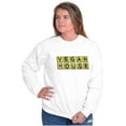 thumbnail image 4 of Funny Vegan House Saarcastic Food Unisex Plus Fleece Graphic Sweatshirt Brisco Brands 5X, 4 of 5
