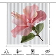thumbnail image 2 of Pink Hibiscus Shower Curtain 4 Piece Set with Rugs Include Waterproof Shower Curtain Non-Slip Rug Toilet Lid Cover Bath Mat Summer Tropical Waterproof Personality Pattern Bath Curtain, 2 of 8