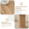 thumbnail image 6 of 31.5" Round Dining Table for 2, Modern Small Pedestal Kitchen Table, Space Saving, for Apartment Dining Living Room. Natural, 6 of 7