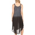 thumbnail image 2 of Sakkas Liz Women's Maxi Loose Sleeveless Summer Casual Tank Dress Cover-up Caftan - 19321-Black - One Size Regular, 2 of 5