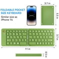 thumbnail image 4 of RONY Foldable Wireless Bluetooth Keyboard: Portable Folding Travel Keyboard for iPhone iPad Mac Android Windows iOS (Green), 4 of 13