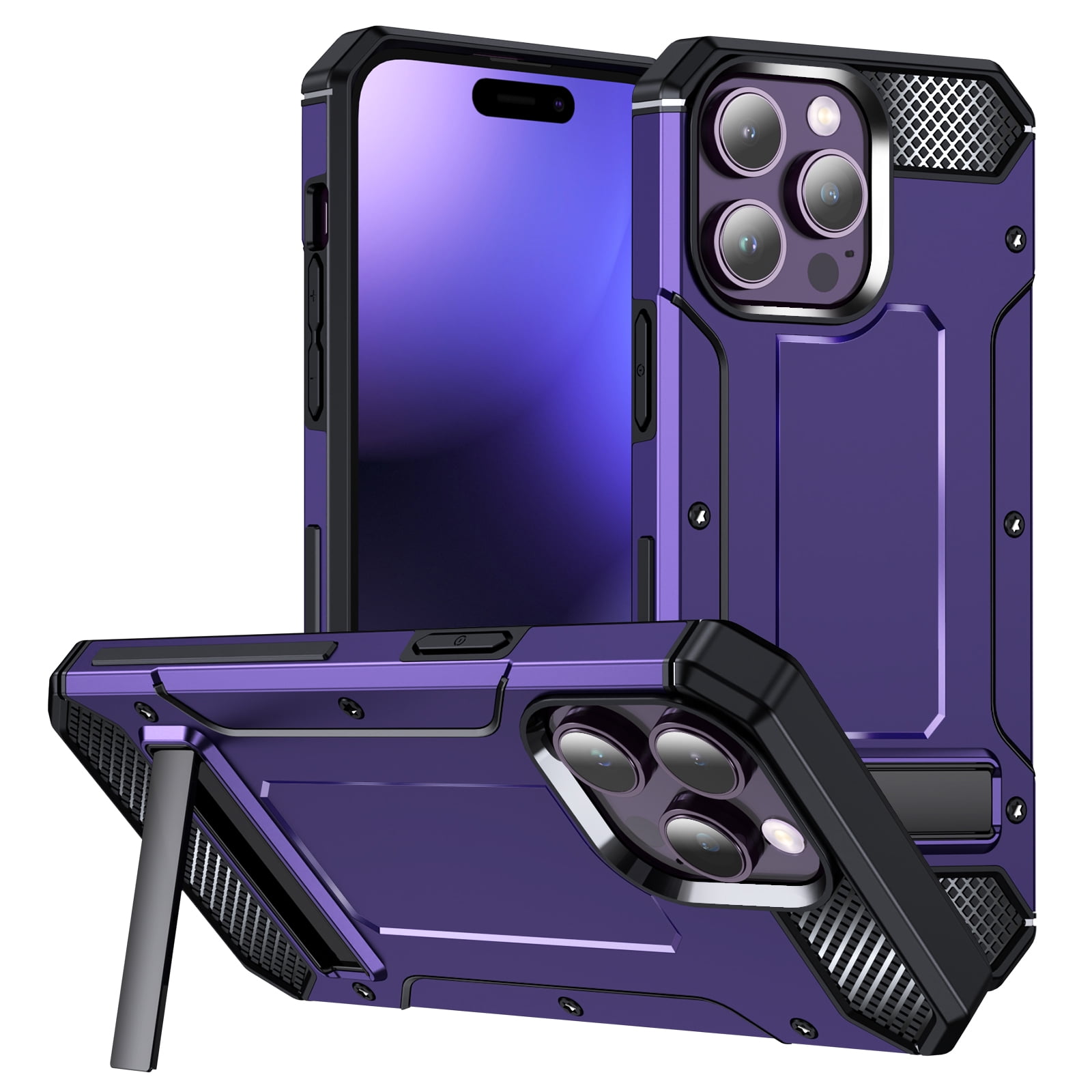 iPhone 15 Pro Max - Estuche Armor con soporte y deslizador para