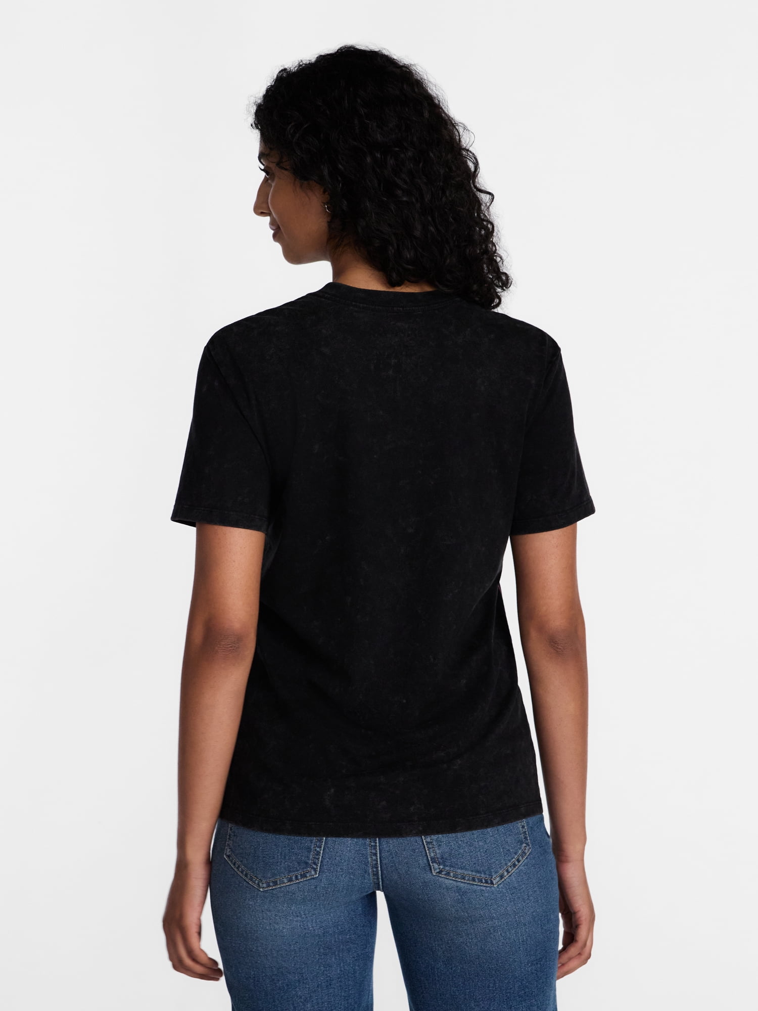 Betty Boop Women's Mineral Washed Graphic Tee with Short Sleeves, Sizes XXS-XXL