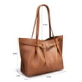 thumbnail image 7 of Montana West Tote Bag for Women Designer Purses and Handbags with Belted Detailing, Brown, 7 of 7