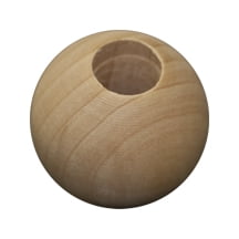 200 Pcs of 31.75MM (1-1/4") Round Wooden Beads, 1/2" hole