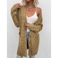 thumbnail image 3 of LAICAIW Womens Cardigan Long Sleeve Cable Knit Sweater Open Front Loose Outwear with Pocket, 3 of 5