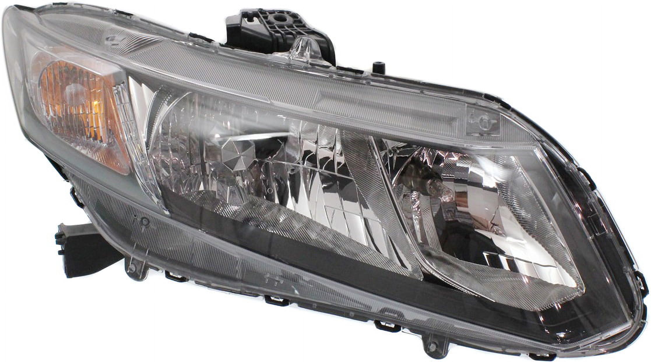 Headlight Compatible With 2013-2015 Honda Civic SET of 2 Left Driver and Right Passenger Side Halogen With bulb(s)